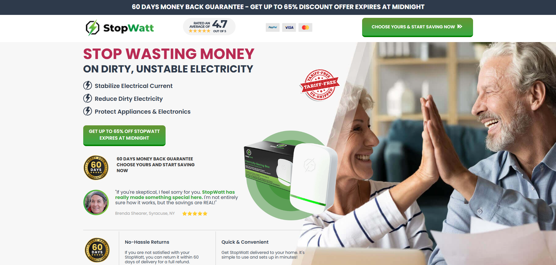 StopWatt Canada – electricity stabilizer device for any home size