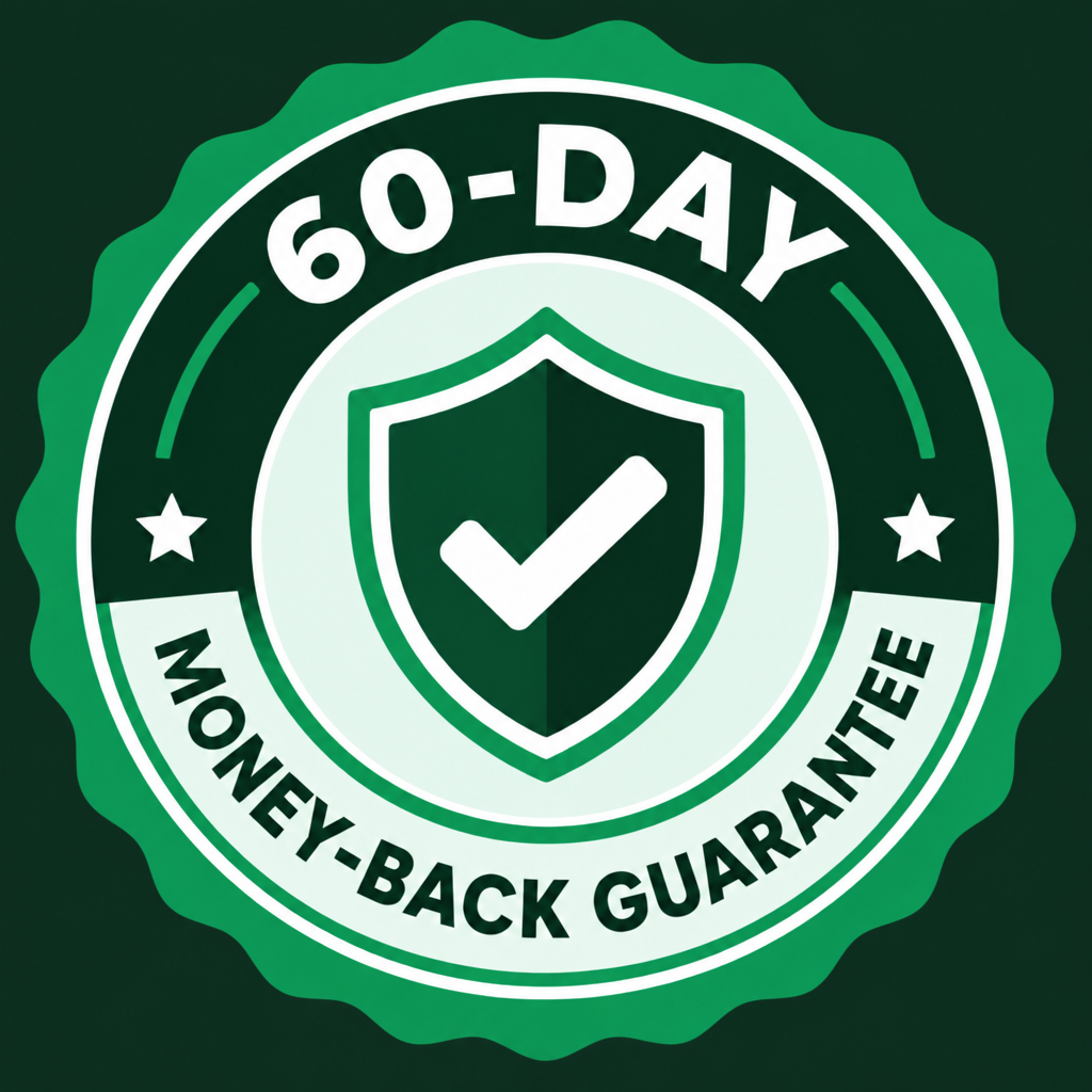 60-day money-back guarantee badge