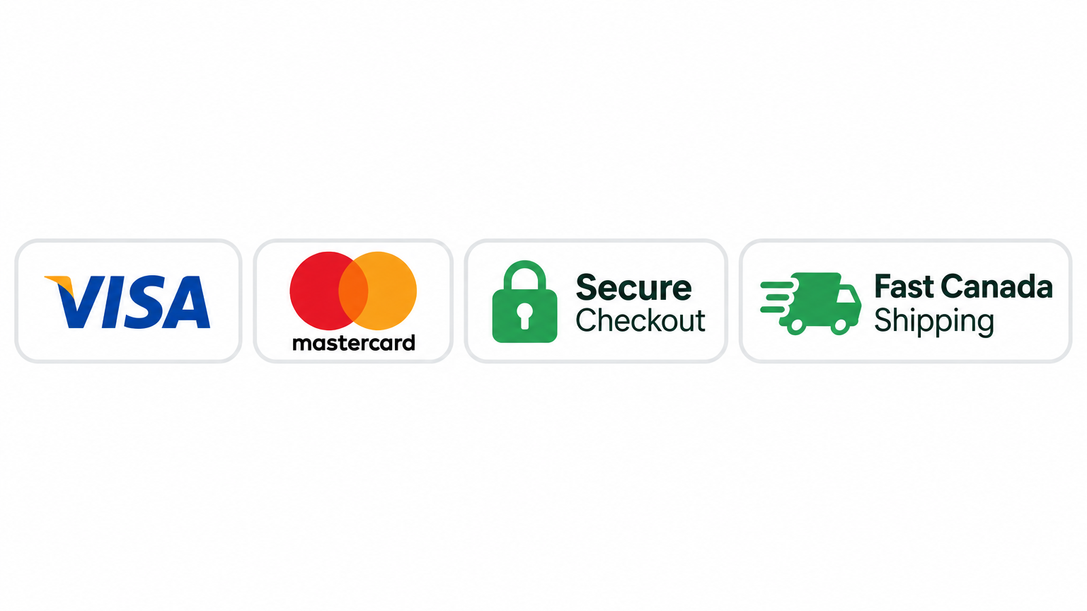 Secure payment and fast Canada shipping badges