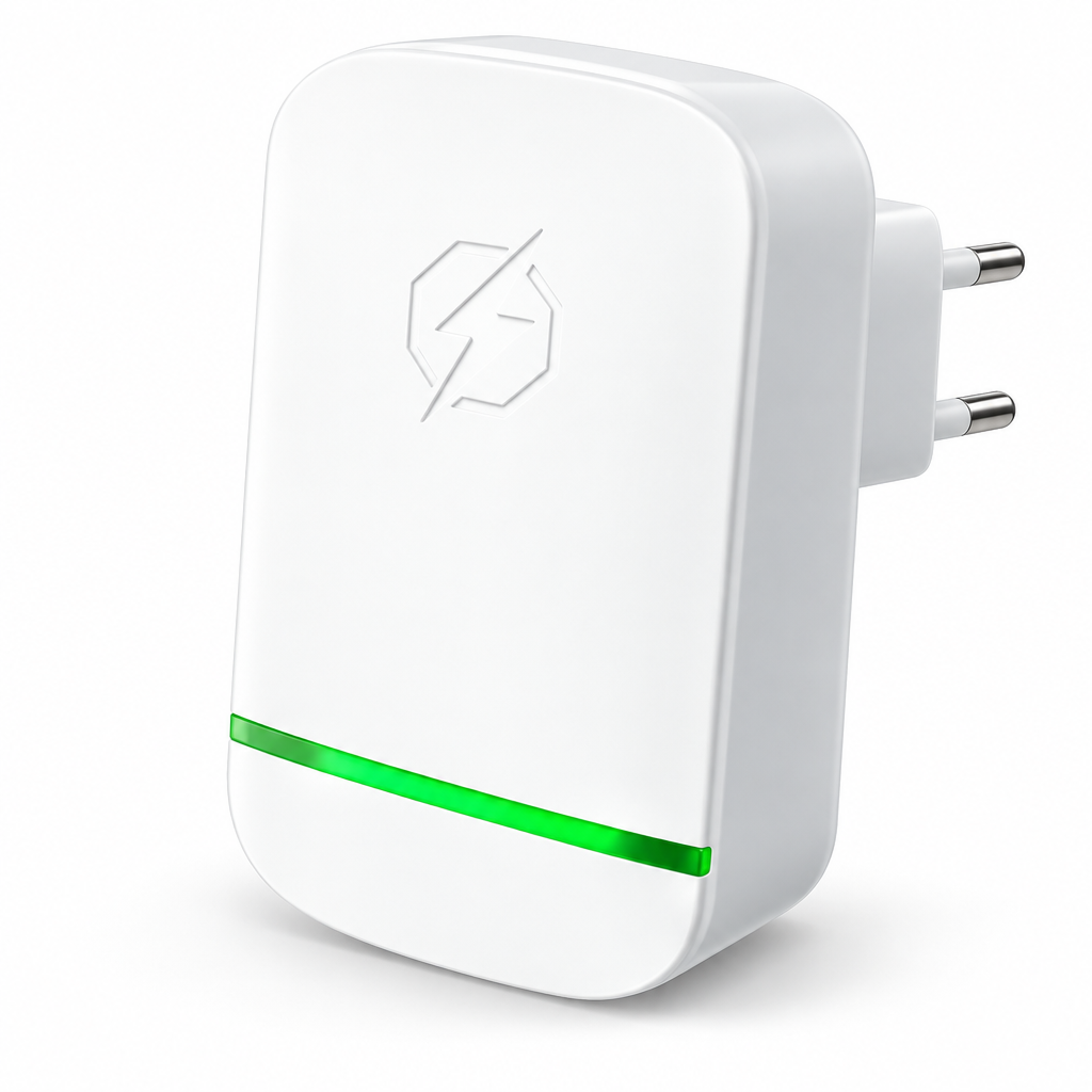 StopWatt electricity-saving device with its packaging