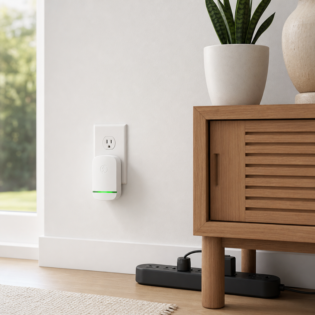 StopWatt Energy Saver Device – compact plug-in electricity stabilizer for Irish homes